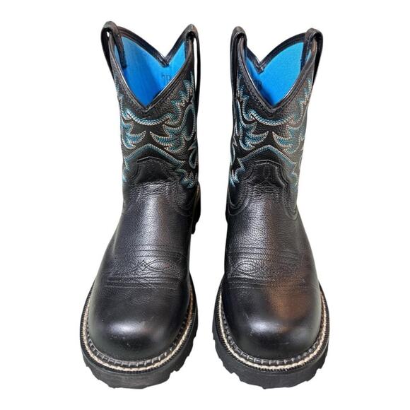 Ariat Fatbaby Western Cowboy Boot Black Leather Women size 7 - Picture 4 of 7